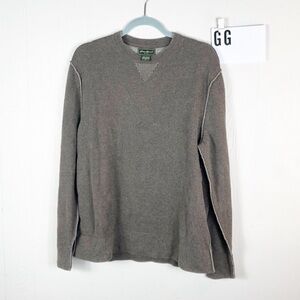 Eddie Bauer exposed seam cotton sweater Sz M